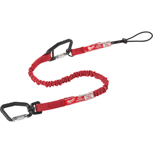Quick-Connect Locking Tool Lanyard, Bungee, Carabiner/Loop Equipment World