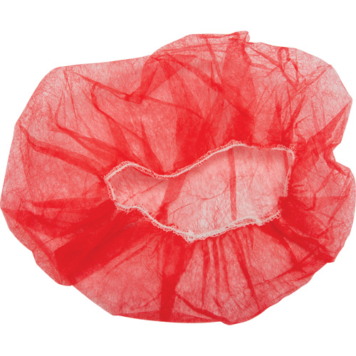 Bouffant Caps, Polypropylene, 24", Red Equipment World