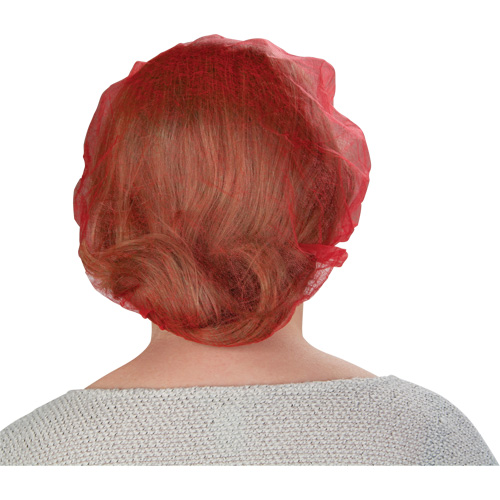 Bouffant Caps, Polypropylene, 24", Red Equipment World
