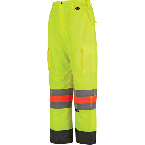 6041 Quebec Winter Traffic Control Pants, Polyester, X-Small, High Visibility Lime-Yellow Equipment World