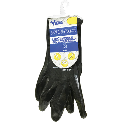 Nitri-Dex Work Gloves, Size 7, Nitrile Coated, Polyester Shell, EN 388 Level 1 Equipment World