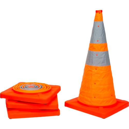 C&ocirc;ne de signalisation repliable, 28" h, Orange Equipment World
