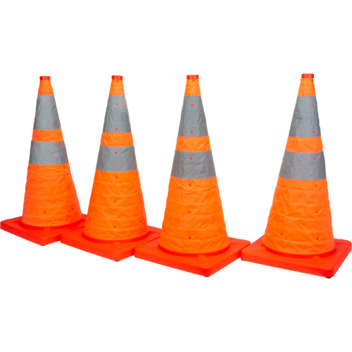 C&ocirc;ne de signalisation repliable, 28" h, Orange Equipment World