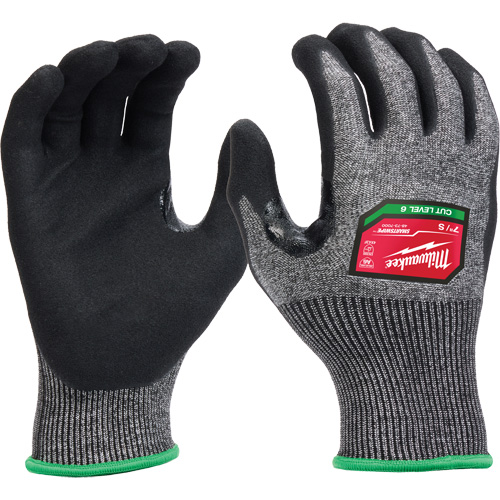 Gants enduits par trempage &agrave; dext&eacute;rit&eacute; &eacute;lev&eacute;e, Taille Petit, Calibre 18, Rev&ecirc;tement Nitrile, Enveloppe en Poly&eacute;thyl&egrave;ne, ASTM ANSI niveau A6/EN 388 niveau F Equipment World