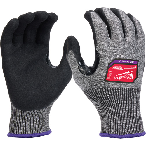 Gants enduits par trempage &agrave; dext&eacute;rit&eacute; &eacute;lev&eacute;e, Taille Petit, Calibre 18, Rev&ecirc;tement Nitrile, Enveloppe en Nylon/Poly&eacute;thyl&egrave;ne/Tungst&egrave;ne, ASTM ANSI niveau A7/EN 388 niveau 4 Equipment World