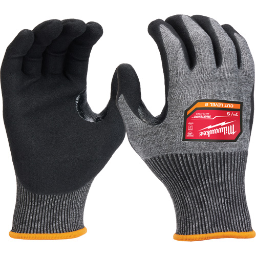 Gants enduits par trempage &agrave; dext&eacute;rit&eacute; &eacute;lev&eacute;e, Taille Petit, Calibre 18, Rev&ecirc;tement Nitrile, Enveloppe en Nylon/Poly&eacute;thyl&egrave;ne/Tungst&egrave;ne, ASTM ANSI niveau A8/EN 388 niveau F Equipment World