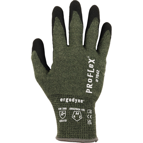 Gants r&eacute;sistant &agrave; la coupe Proflex 7042, Taille Petit, Calibre 18, Rev&ecirc;tement Nitrile, Enveloppe en Aramide, ASTM ANSI niveau A4/EN 388 niveau D Equipment World