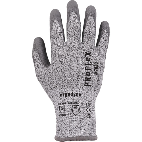ProFlex 7030 Cut-Resistant Gloves, Size Small, 13 Gauge, Polyurethane Coated, Nylon/HPPE/Spandex Shell, ASTM ANSI Level A3/EN 388 Level C Equipment World