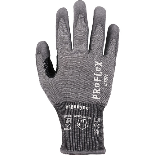 Gants enduit de PU r&eacute;sistant &agrave; la coupe ProFlex 7071, Taille Petit, Calibre 18, Rev&ecirc;tement Polyur&eacute;thane, Enveloppe en PEHP/Tungst&egrave;ne, ASTM ANSI niveau A7/EN 388 niveau F Equipment World