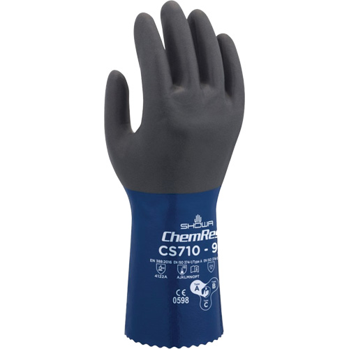 CS710 Chemical-Resistant Gloves, Size 7, 12" L, Polyester Equipment World