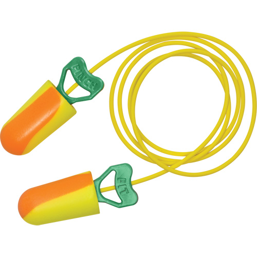 Bouchons d'oreilles biosourc&eacute;s PinchFit BioSoft, Vrac - Boîte, Avec cordon Equipment World