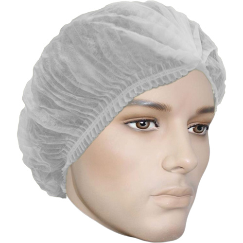 Cova-Cap Pleated Bouffant Cap, Polypropylene, 21", White Equipment World
