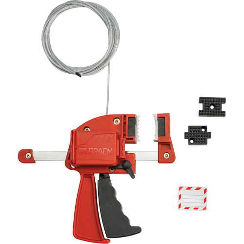 Red Clamping Cable Lockout, 8' Length Equipment World