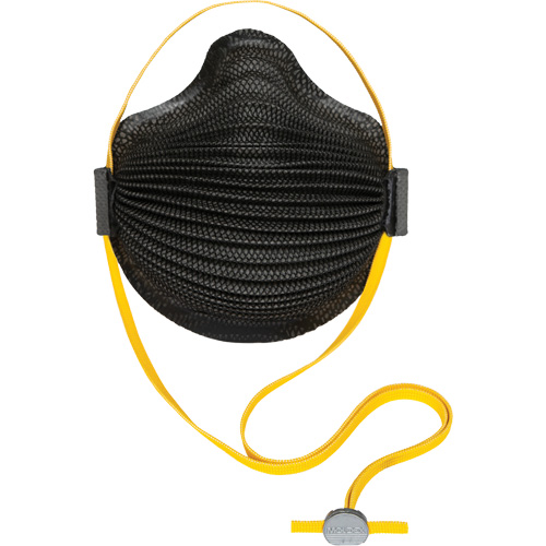 AirWave M Series Black Disposable Masks with SmartStrap&reg; & Full Foam Flange, N95, NIOSH Certified, Small Equipment World