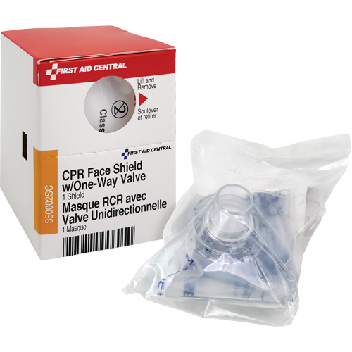 SmartCompliance&reg; Refill CPR Faceshield with One-Way Valve, Single Use Faceshield, Class 2 Equipment World
