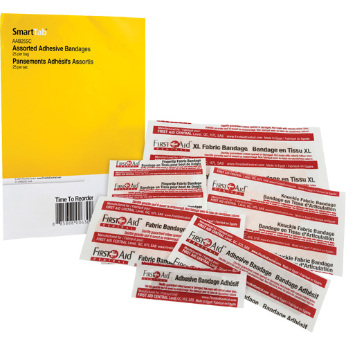 SmartCompliance&reg; Refill Adhesive Bandages, Assorted, Fabric/Plastic, Non-Sterile Equipment World