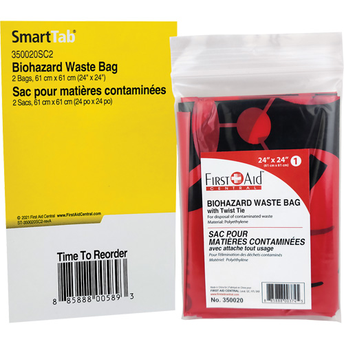 SmartCompliance&reg; Refill Waste Bags, Bio-Hazard, 24" L x 24" W Equipment World
