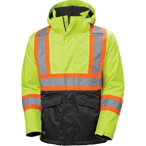 Alta Winter Jacket, Polyester, Black/High Visibility Lime-Yellow, Small Equipment World