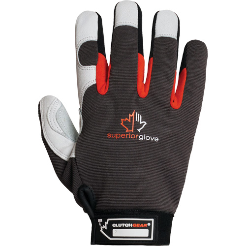 Gants de m&eacute;canicien Clutch Gear Thinsulate, Paume Cuir fleur de ch&egrave;vre/Cuir refendu, Taille Petit/7 Equipment World