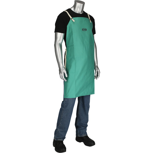 Dynamic Ironcat&reg; FR Cotton Sateen Apron, Bib, Green Equipment World