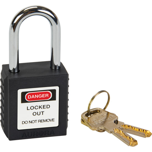 Lock for Lockouts, Safety Padlock, Keyed Different, Thermoplastic, 1-1/2" Width Equipment World