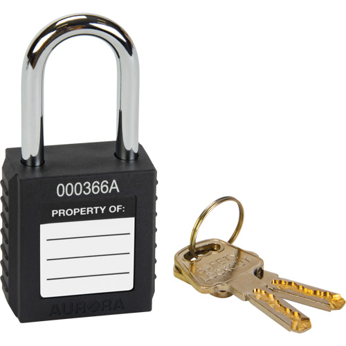 Lock for Lockouts, Safety Padlock, Keyed Different, Thermoplastic, 1-1/2" Width Equipment World