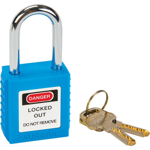 Lock for Lockouts, Safety Padlock, Keyed Different, Thermoplastic, 1-1/2" Width Equipment World