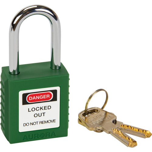 Lock for Lockouts, Safety Padlock, Keyed Different, Thermoplastic, 1-1/2" Width Equipment World