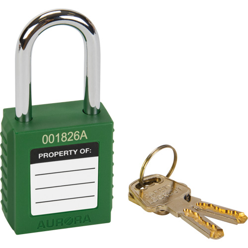 Lock for Lockouts, Safety Padlock, Keyed Different, Thermoplastic, 1-1/2" Width Equipment World