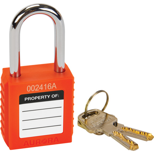 Lock for Lockouts, Safety Padlock, Keyed Different, Thermoplastic, 1-1/2" Width Equipment World