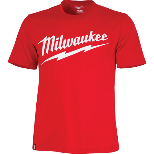 Heavy-Duty Short-Sleeved T-Shirt with Milwaukee&reg; Logo, Men's, Small, Red Equipment World