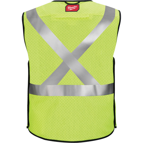 Breakaway Mesh Safety Vest, Black/High Visibility Lime-Yellow, Medium/Small Equipment World