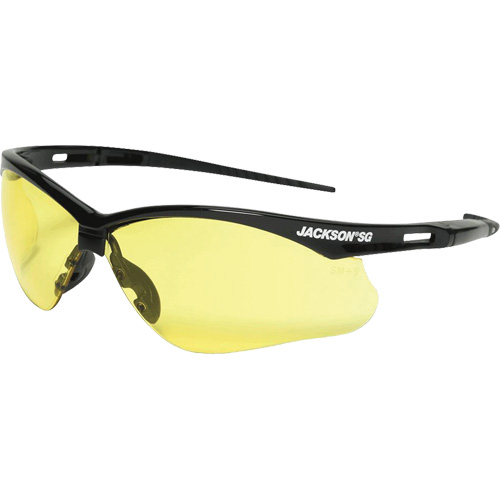 Safety Glasses, Amber Lens, Anti-Scratch, ANSI Z87+/Meets/Exceeds CSA Z94.3 Equipment World
