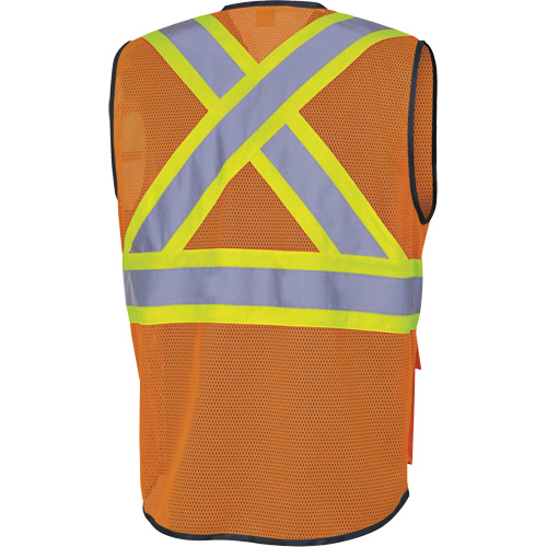 6960 Veste de s&eacute;curit&eacute; &agrave; maille en avant, Orange haute visibilit&eacute;, Moyen, Polyester Equipment World