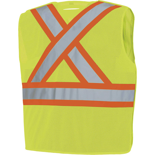 598P Tear-Away Mesh Safety Vest, High Visibility Lime-Yellow, Medium/Small, Polyester Equipment World