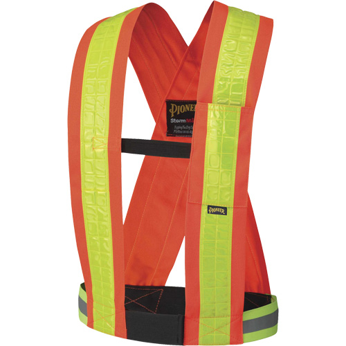 5593 Safety Sash, High Visibility Orange, Yellow Reflective Colour, One Size Equipment World