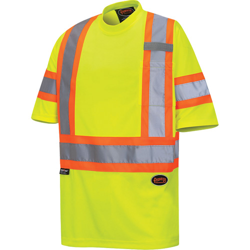 6971 T-shirt de s&eacute;curit&eacute; en il-de-perdrix, Polyester, T-petit, Jaune lime haute visibilit&eacute; Equipment World