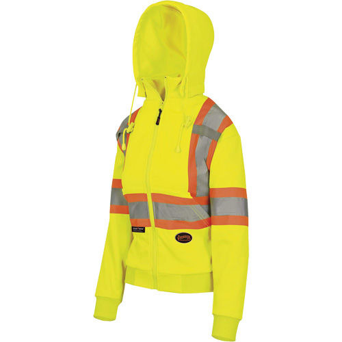 6925W Chandail &agrave; capuche avec fermeture &eacute;clair pour femme, T-petit, Jaune haute visibilit&eacute; Equipment World