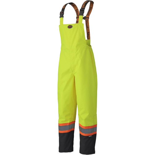 5405 Salopettes imperm&eacute;ables 300D Trilobal antid&eacute;chirure, Polyester, T-petit, Jaune lime haute visibilit&eacute; Equipment World