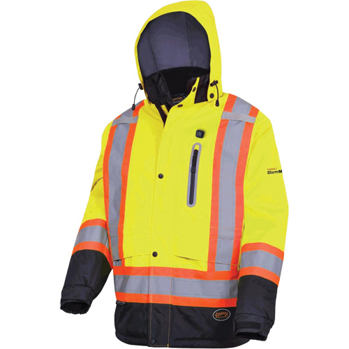5408 Waterproof Heated Insulated Jacket, Men's, Small, High Visibility Lime-Yellow Equipment World