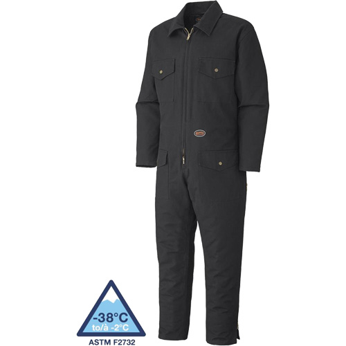 520A Quilted Duck Coveralls, Men's, Black, Size Small Equipment World