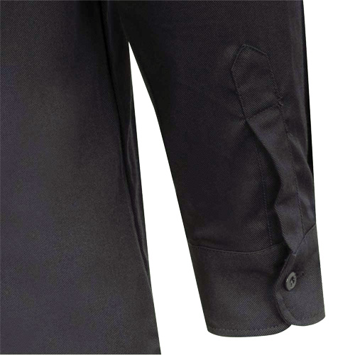 7742 FR-Tech&reg; Flame-Resistant Safety Shirt, Small, Navy Blue Equipment World