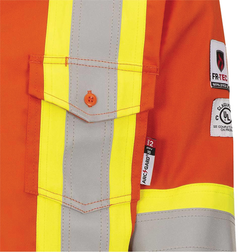 7743 FR-Tech&reg; Flame-Resistant Safety Shirt, Small, High Visibility Orange Equipment World