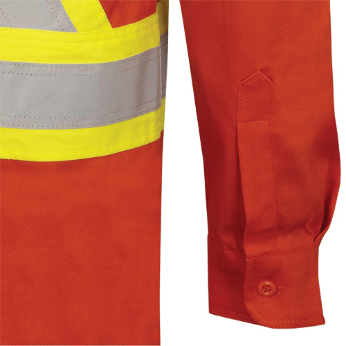 7743 FR-Tech&reg; Flame-Resistant Safety Shirt, Small, High Visibility Orange Equipment World