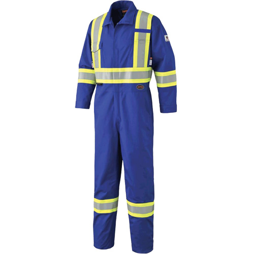 7706 FR-Tech&reg; Flame-Resistant Coverall with Leg Zippers, Size 36, Royal Blue, 9.7 cal/cm² Equipment World