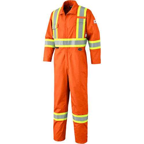 7705T FR-Tech&reg; Flame-Resistant Coverall with Leg Zippers, Size 40 (Tall), High Visibility Orange, 9.7 cal/cm² Equipment World