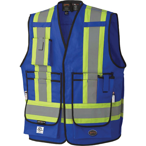 7733 Veste d'arpenteur ignifuge et r&eacute;sistant aux arcs &eacute;lectriques FR-Tech, Petit, Bleu royal, 9,7 cal/cm² Equipment World