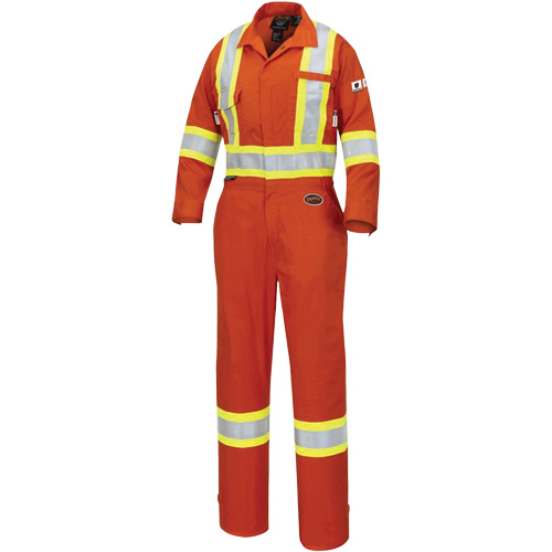 7702W FR-Tech&reg; Women's FR/Arc-Rated Coveralls, Size X-Small, High Visibility Orange, 10 cal/cm² Equipment World