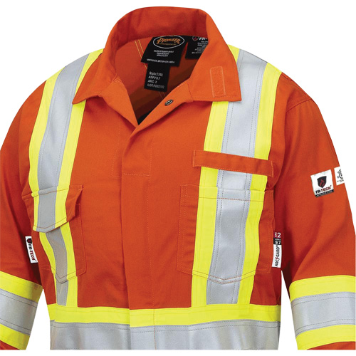 7702W FR-Tech&reg; Women's FR/Arc-Rated Coveralls, Size X-Small, High Visibility Orange, 10 cal/cm² Equipment World