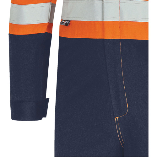 7702BB Combinaison de s&eacute;curit&eacute; FR-Tech 2 tons, Taille 36, Bleu marin/Orange, 10 cal/cm² Equipment World